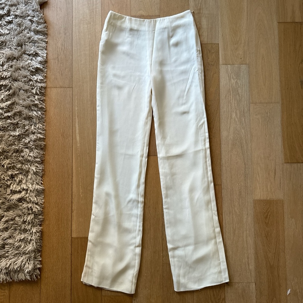 Valentino White Flowy Trousers US 6